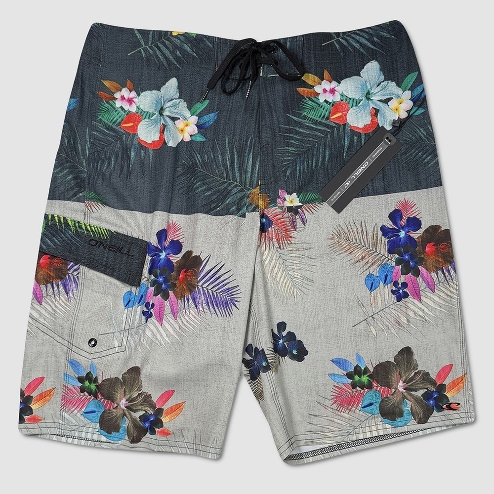 O'Neill Catalina Board Shorts - NWT Mens Size 33 Grey / Charcoal -‎ #46453-B1
